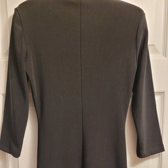 Zara Classic Black Mini Tied/Ruched Dress - EUC - Picture 7 of 8